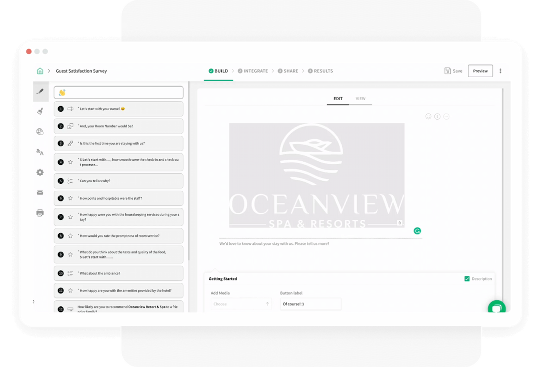 Conduct highly personalized surveys Conduct highly personalized surveys