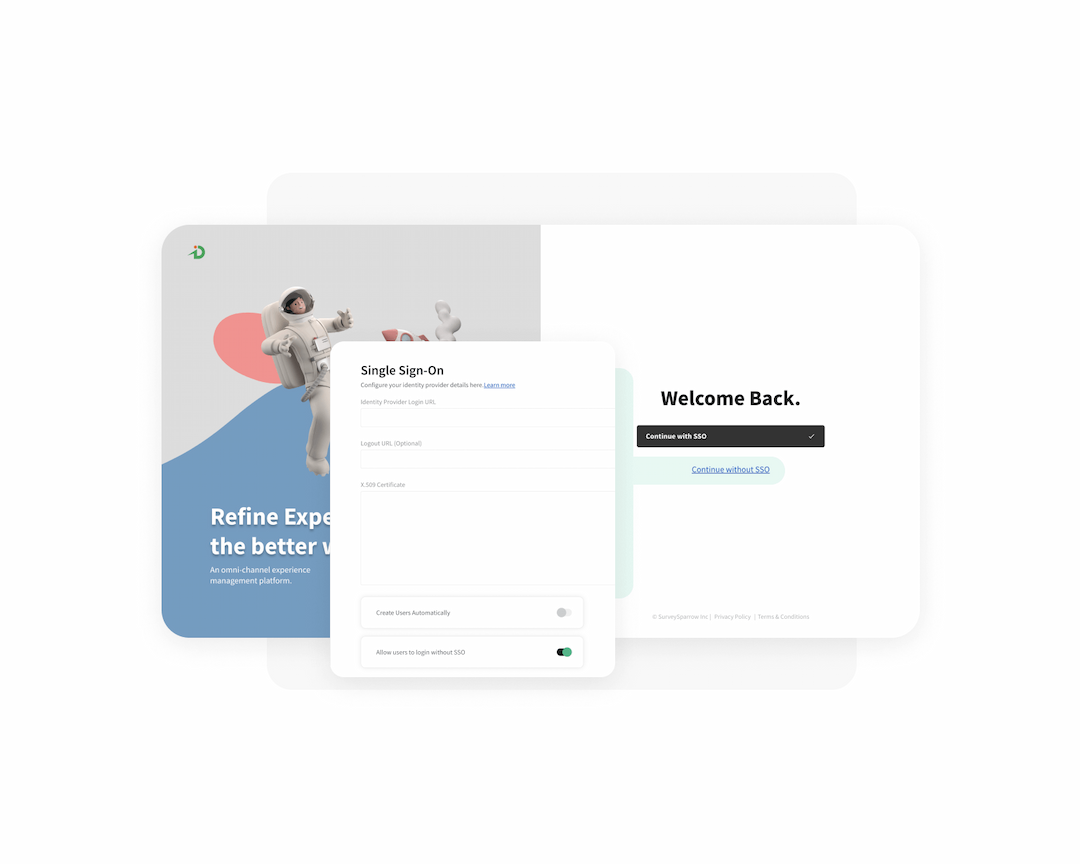 Streamlined login with Single Sign-On (SSO) Streamlined login with Single Sign-On (SSO)